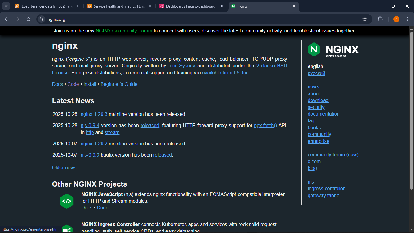 Nginx on Amazon ECS